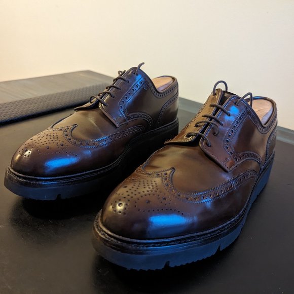 $1350 CROCKETT & JONES x RALPH LAUREN 10E WING TIP BROWN SHELL CORDOVAN MARLOW - Picture 1 of 9